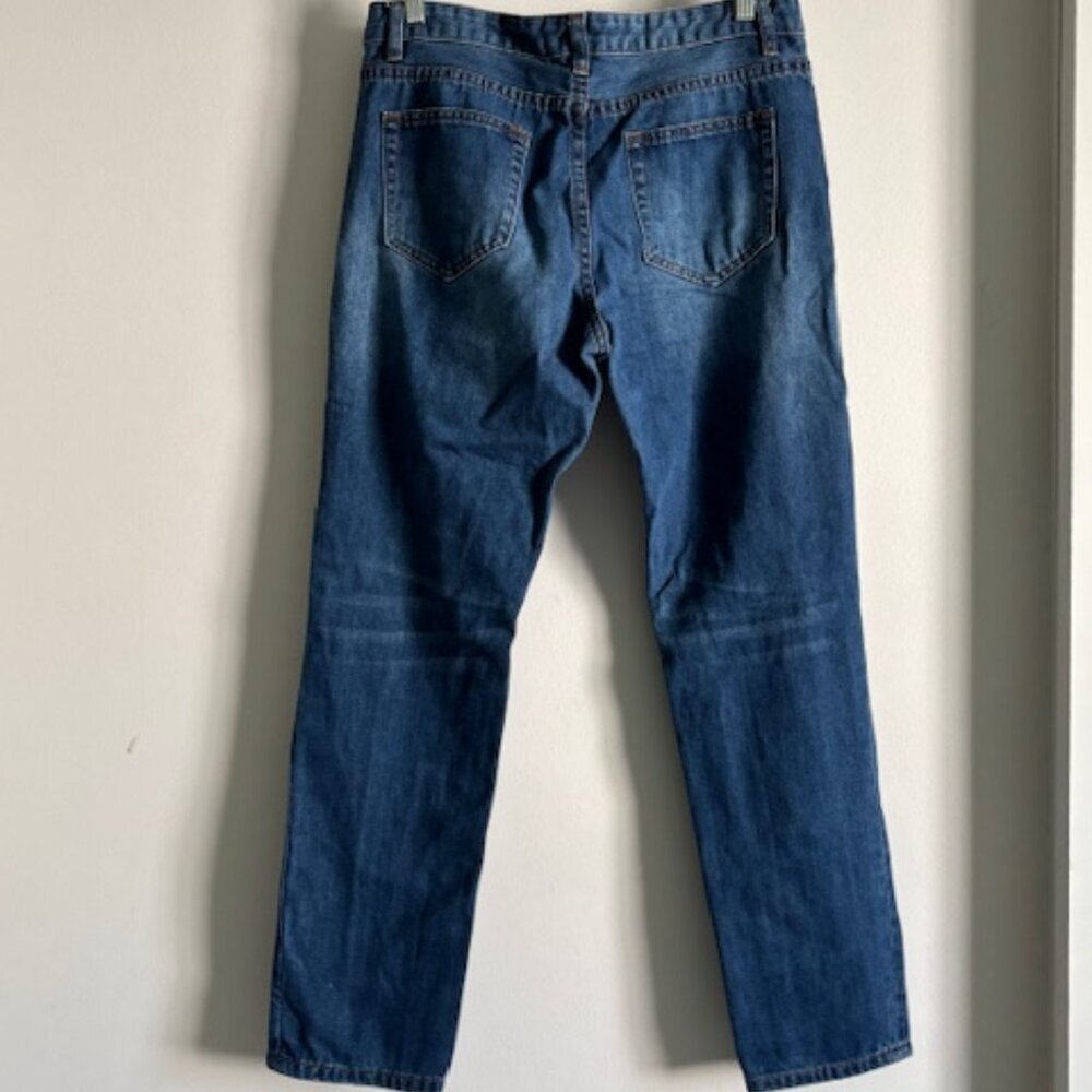 American Bazi distressed straight leg jeans size 5 - Picture 2 of 5